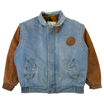 Vintage Club Elegant Fleece Lined Denim Jacket