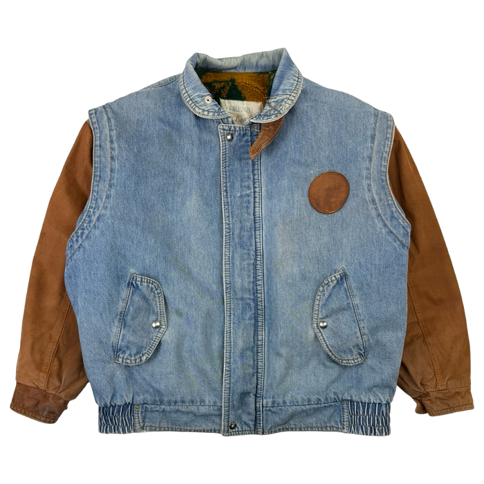 Vintage Club Elegant Fleece Lined Denim Jacket | Vitnage Clothing Store Canada