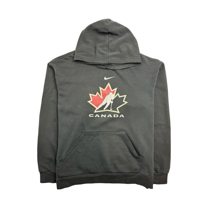 (L) Vintage 2000s Nike Team Canada Hoodie Black | Vitnage Clothing Store Canada