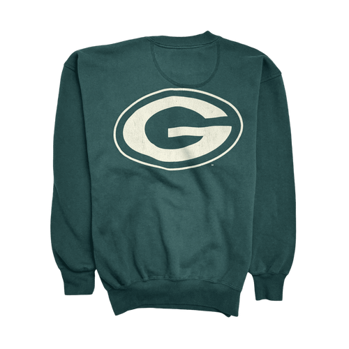 (M) Vintage '96 Green Bay Packers Spellout Sweatshirt Green | Vintage Clothing Store Canada