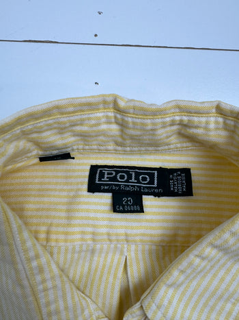 (S) Vintage Polo Ralph Lauren Button Up Yellow