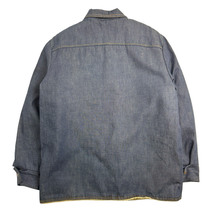 Vintage Salvaged Sherpa Lined Denim Jacket | Vitnage Clothing Store Canada