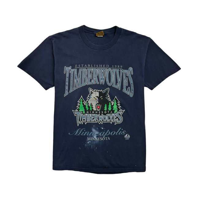 (L) Vintage Minnesota Timberwolves Tee Navy