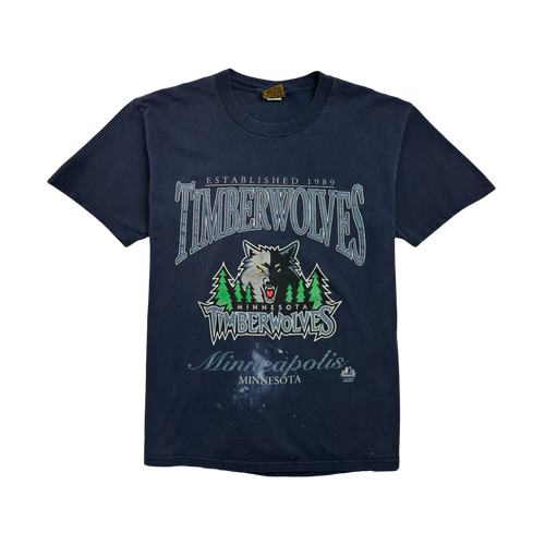 (L) Vintage Minnesota Timberwolves Tee Navy | Vintage Clothing Store Canada