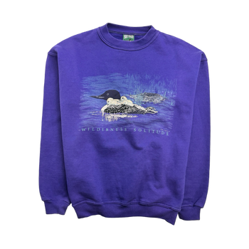 (M) Vintage Northern Reflection Goose Nature Sweatshirt Purple