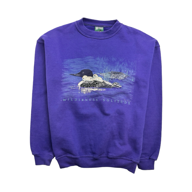 (M) Vintage Northern Reflection Goose Nature Sweatshirt Purple