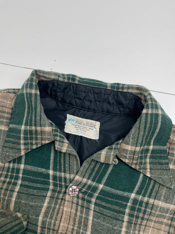 (M) Vintage Flannel Button Up Green