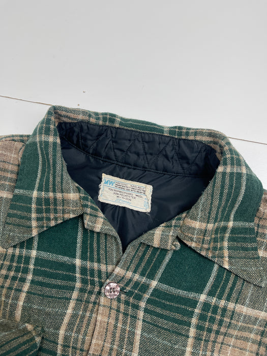 (M) Vintage Flannel Button Up Green | Vitnage Clothing Store Canada