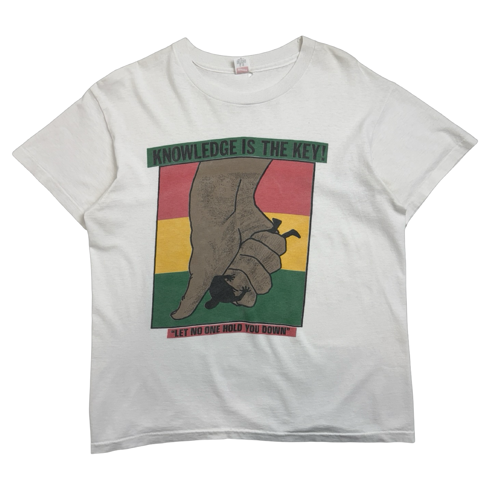 Vintage 90's Knowledge Is Key Promo Tee White