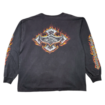 Vintage Orange County Choppers Script Flame Sleeve L/S Tee Black