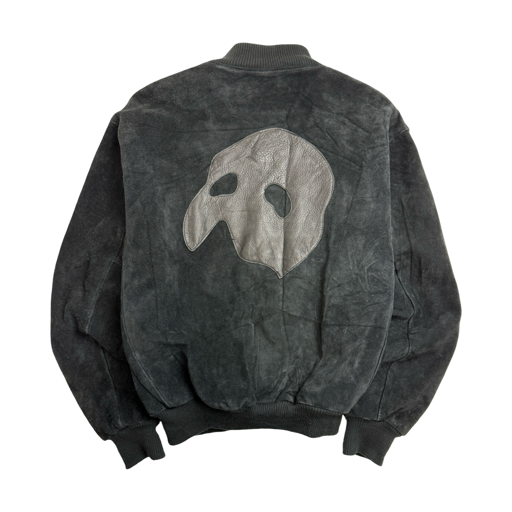 Vintage Phantom of the Opera Suede Leather Jacket Black