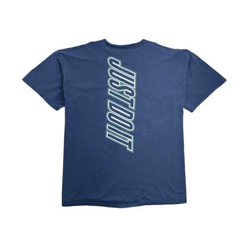 Vintage 90s Nike Side Swoosh Tee Navy | Vintage Clothing Store Canada