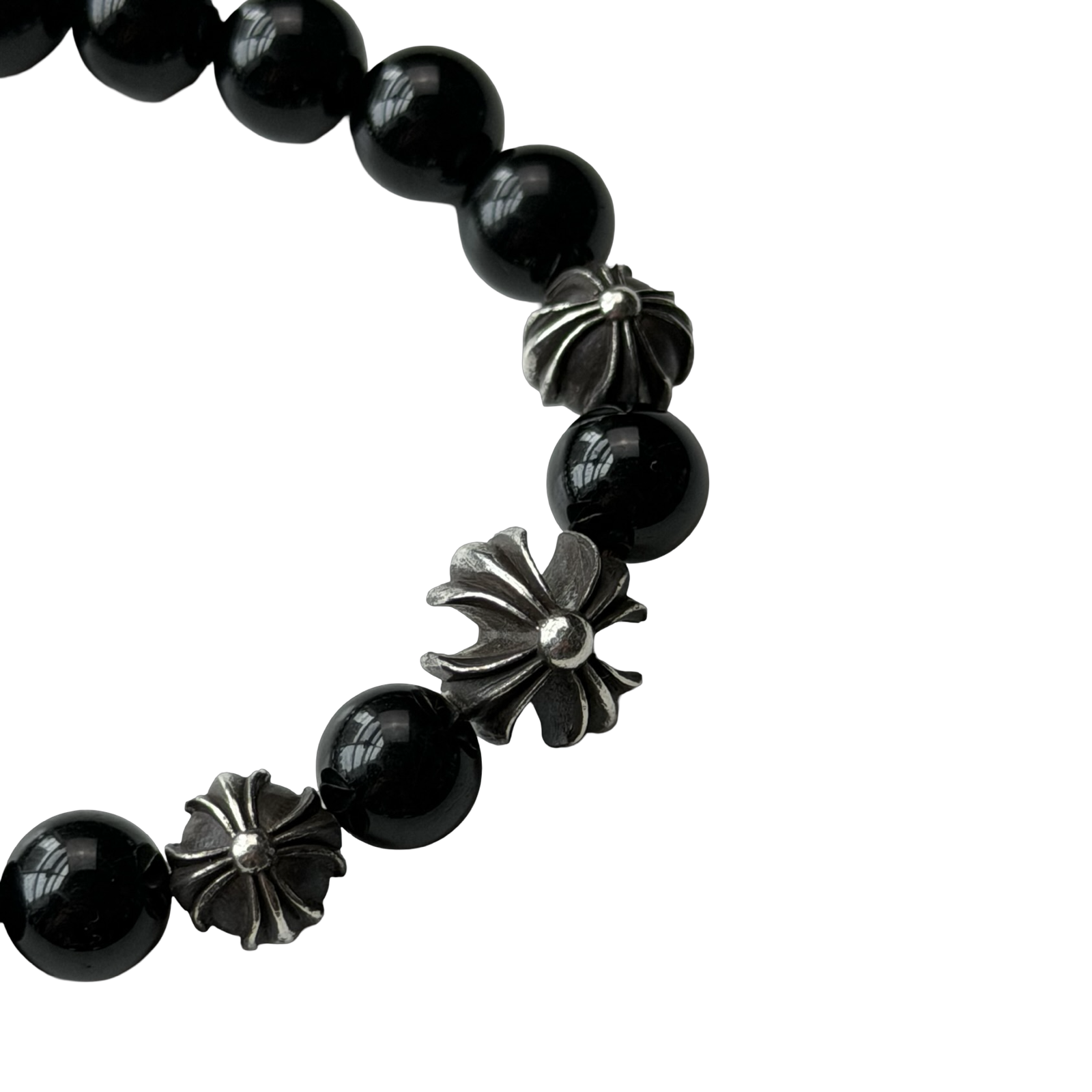 Chrome Hearts Plus Bead Bracelet Black 8mm