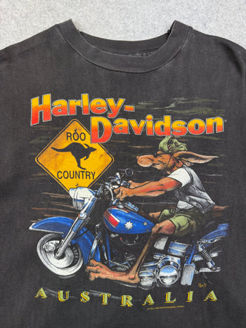 Vintage Harley Davidson Roo Country Tee Black