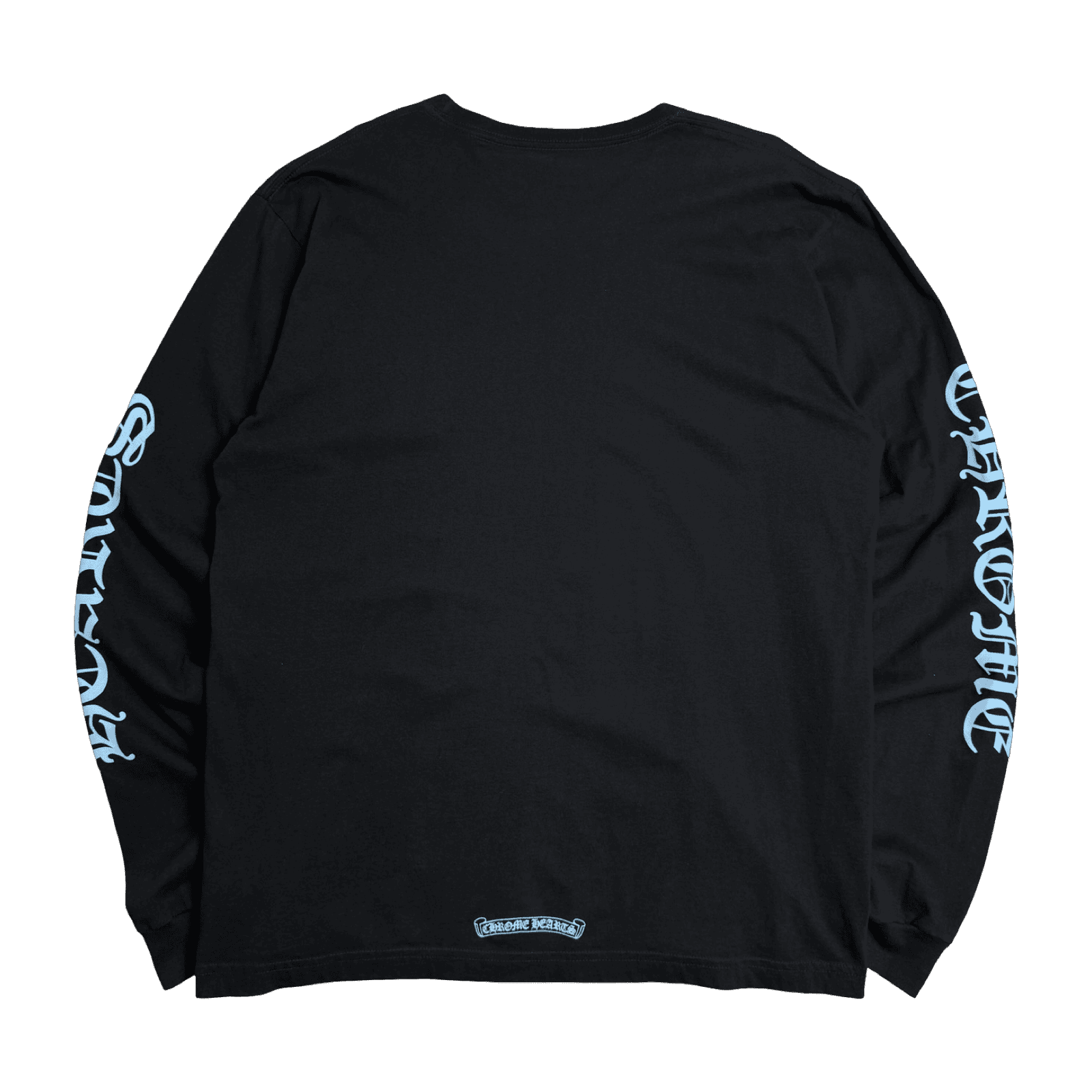 Chrome Hearts Neck Script Logo L/S Tee Black/Blue