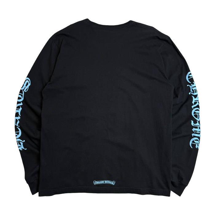 Chrome Hearts Neck Script Logo L/S Tee Black/Blue | Vitnage Clothing Store Canada