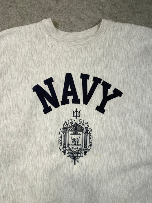 Vintage US Navy Crewneck Light Grey | Vitnage Clothing Store Canada