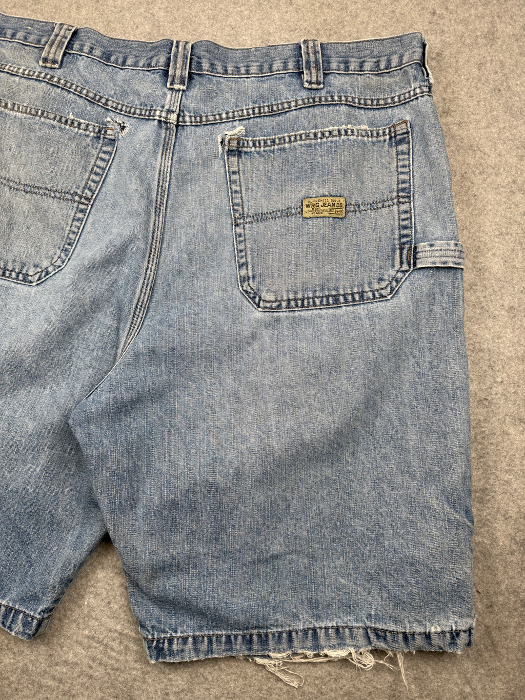 Vintage WRG Distressed Cargo Denim Shorts