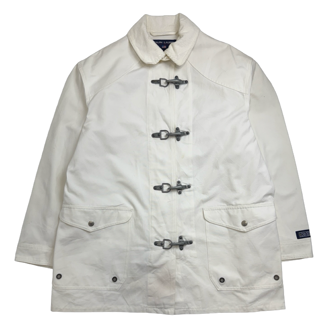 Vintage Polo Ralph Lauren Sport Fireman’s Clasp Coat White