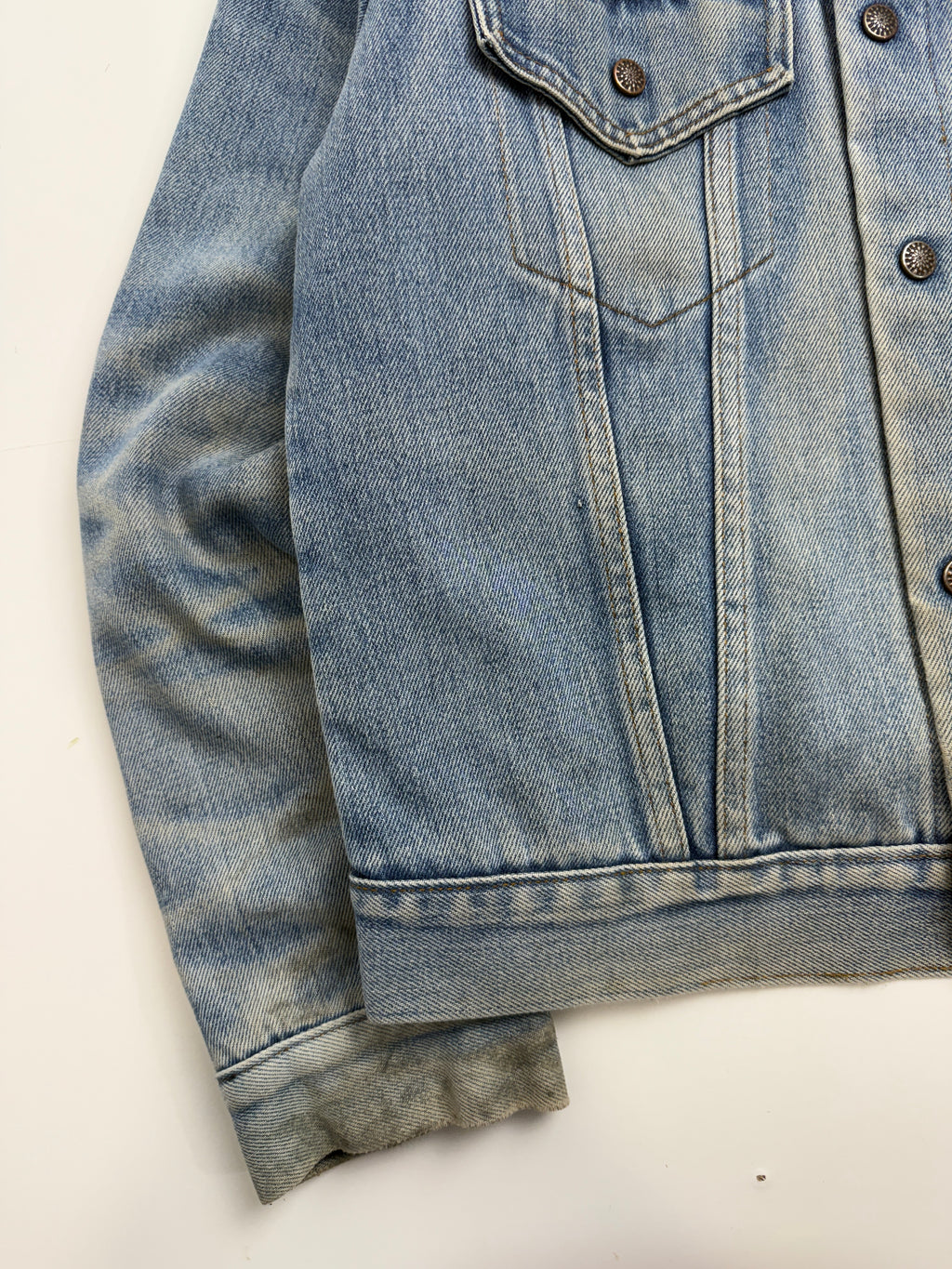 Vintage Red Interior Insulated Denim Jacket