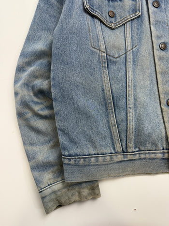 Vintage Red Interior Insulated Denim Jacket