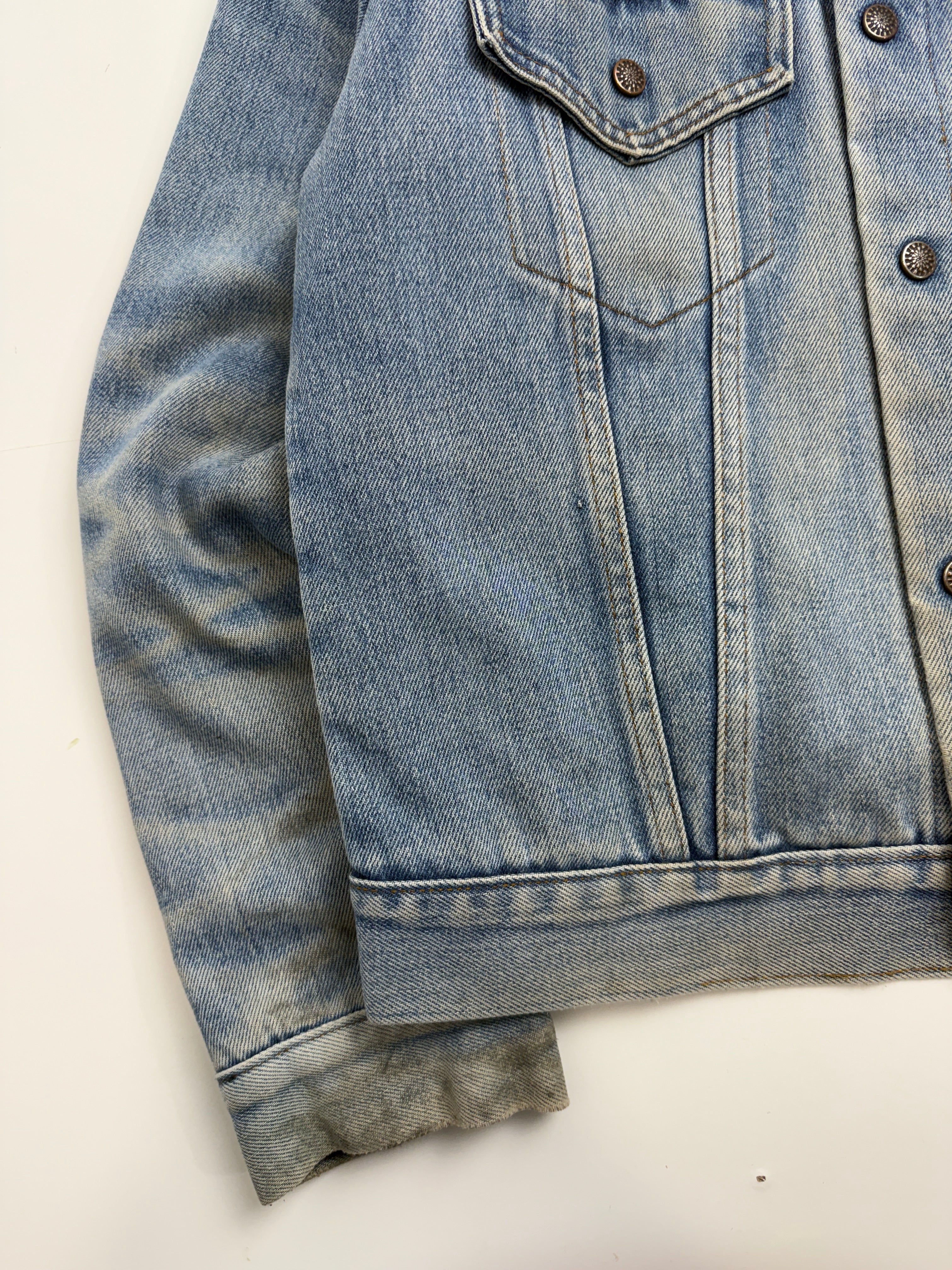 Vintage Red Interior Insulated Denim Jacket