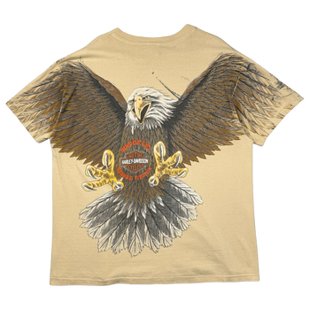 Vintage Harley Davidson Swooping Eagle Tee Beige