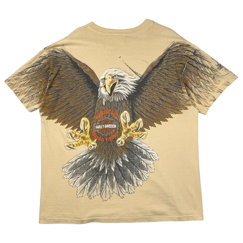 Vintage Harley Davidson Swooping Eagle Tee Beige | Vintage Clothing Store Canada