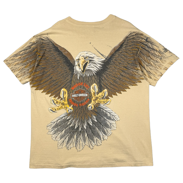 Vintage Harley Davidson Swooping Eagle Tee Beige | Vitnage Clothing Store Canada