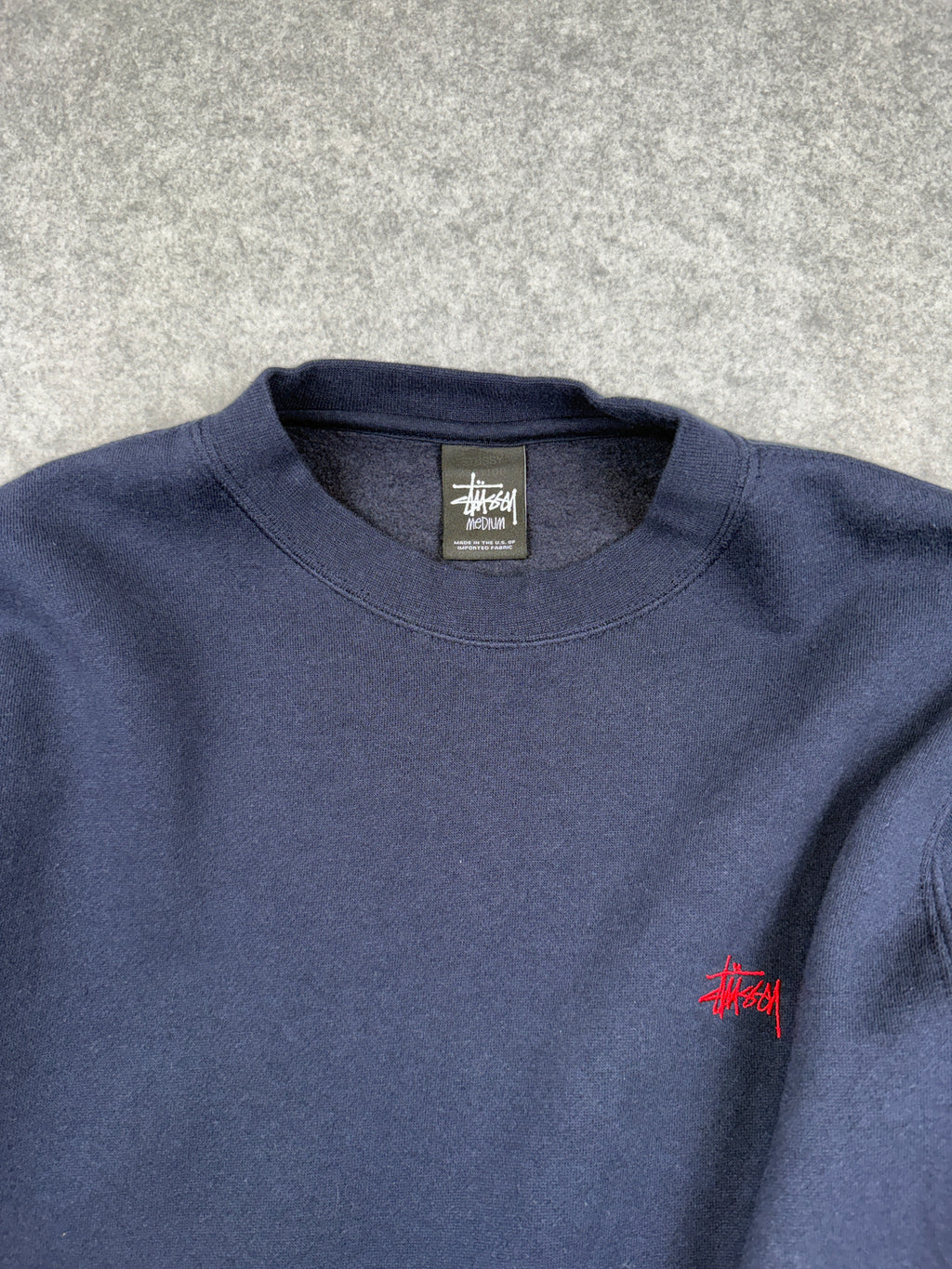 Stussy Small Logo Crewneck Navy