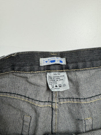 Vintage Y2k Moto Denim Pants Faded