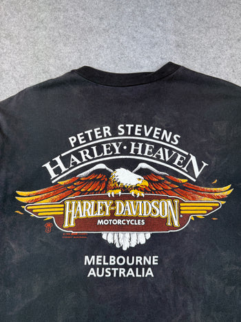 Vintage Harley Davidson Gasoline Tee Black