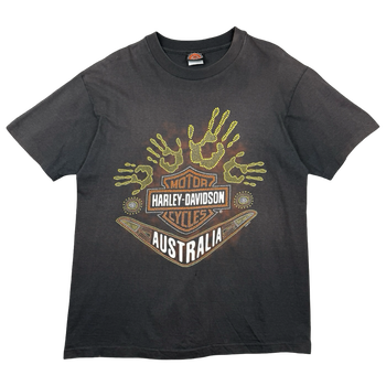 Vintage Harley Davidson Handprint Tee Black