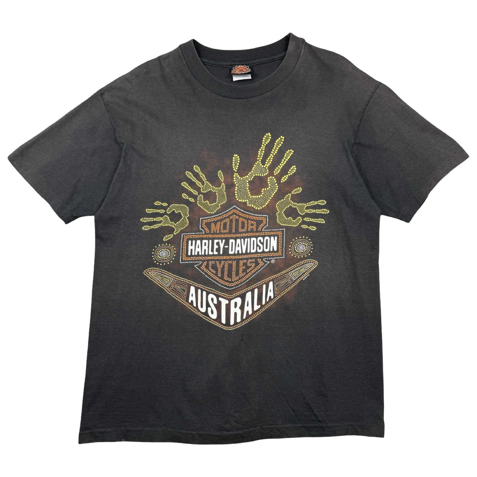 Vintage Harley Davidson Handprint Tee Black