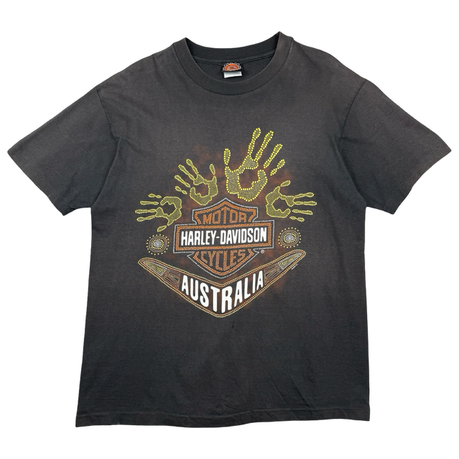 Vintage Harley Davidson Handprint Tee Black