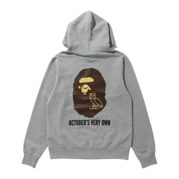 BAPE x OVO Pullover Hoodie Grey