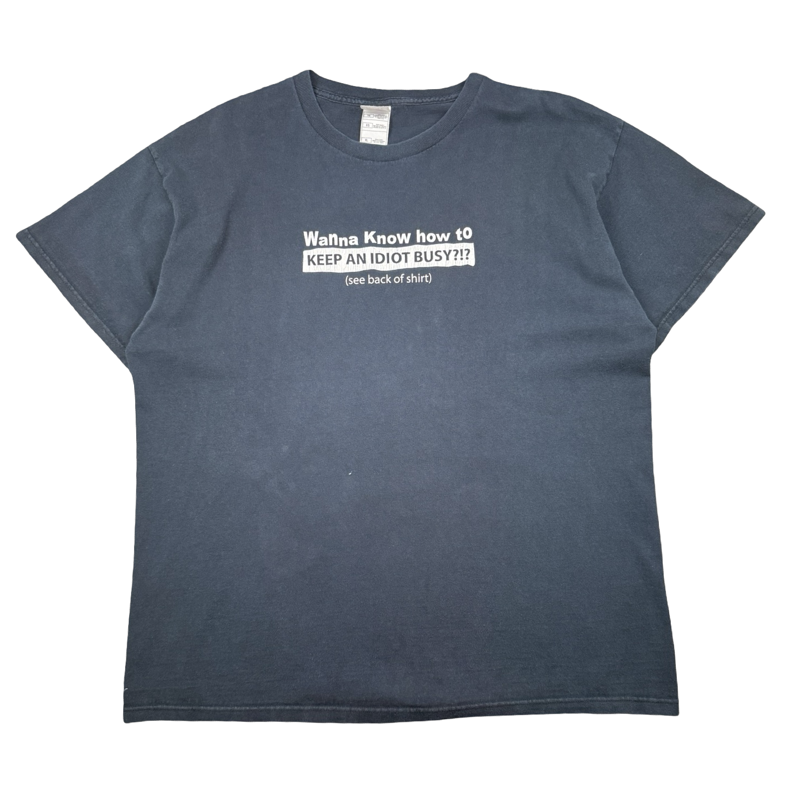 Vintage Busy Idiot Tee Black