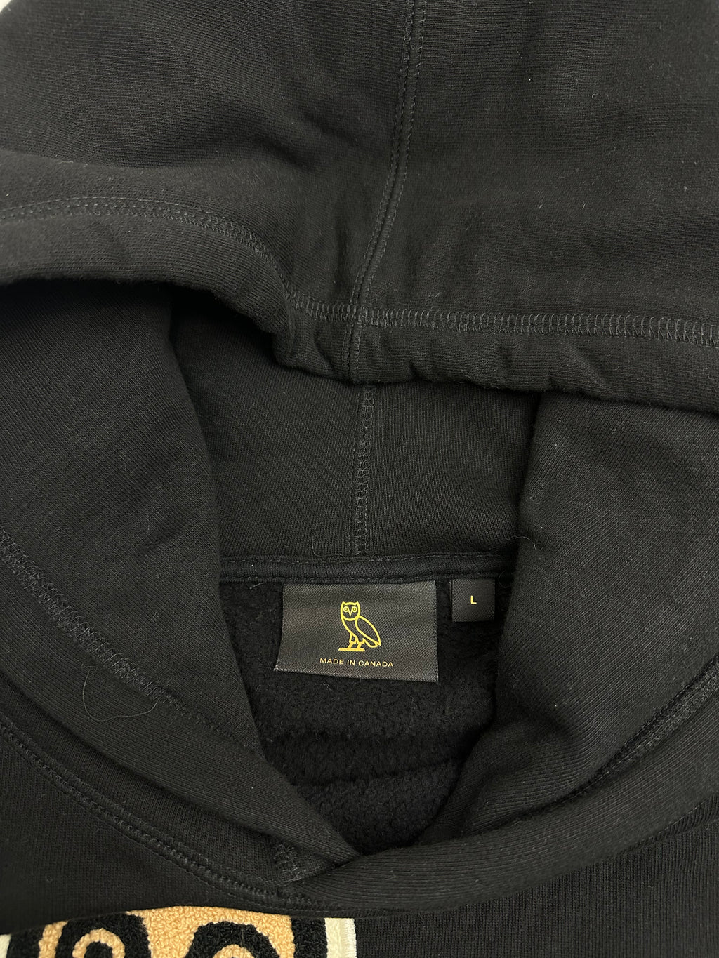 OVO Chenille Bubble Owl Hoodie Black (USED)