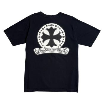 Vintage Chrome Hearts Cross Stamp Pocket Tee Black