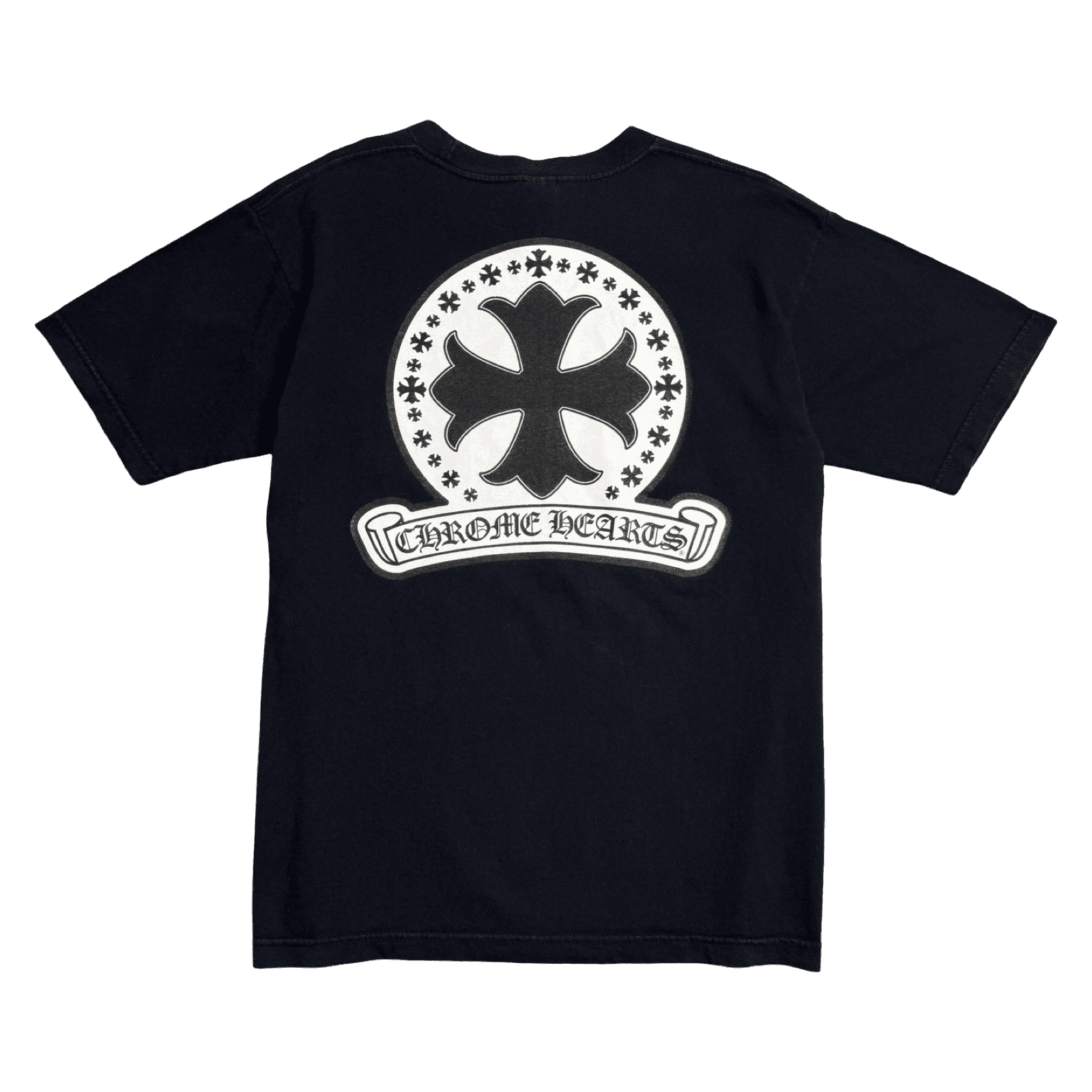 Vintage Chrome Hearts Cross Stamp Pocket Tee Black