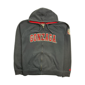 (L) Vintage Gonzaga Bulldogs Zip-Up Hoodie Navy