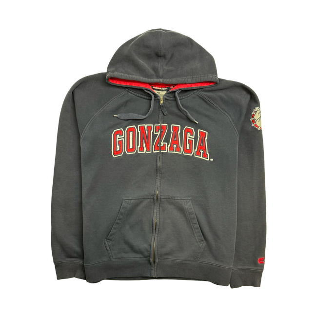 (L) Vintage Gonzaga Bulldogs Zip-Up Hoodie Navy