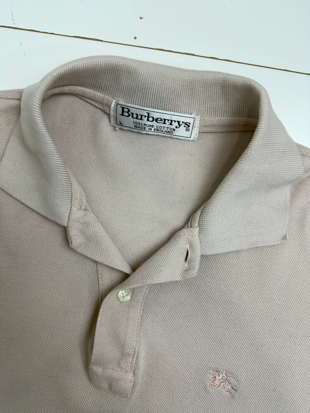 Vintage Burberry Polo Shirt Pink