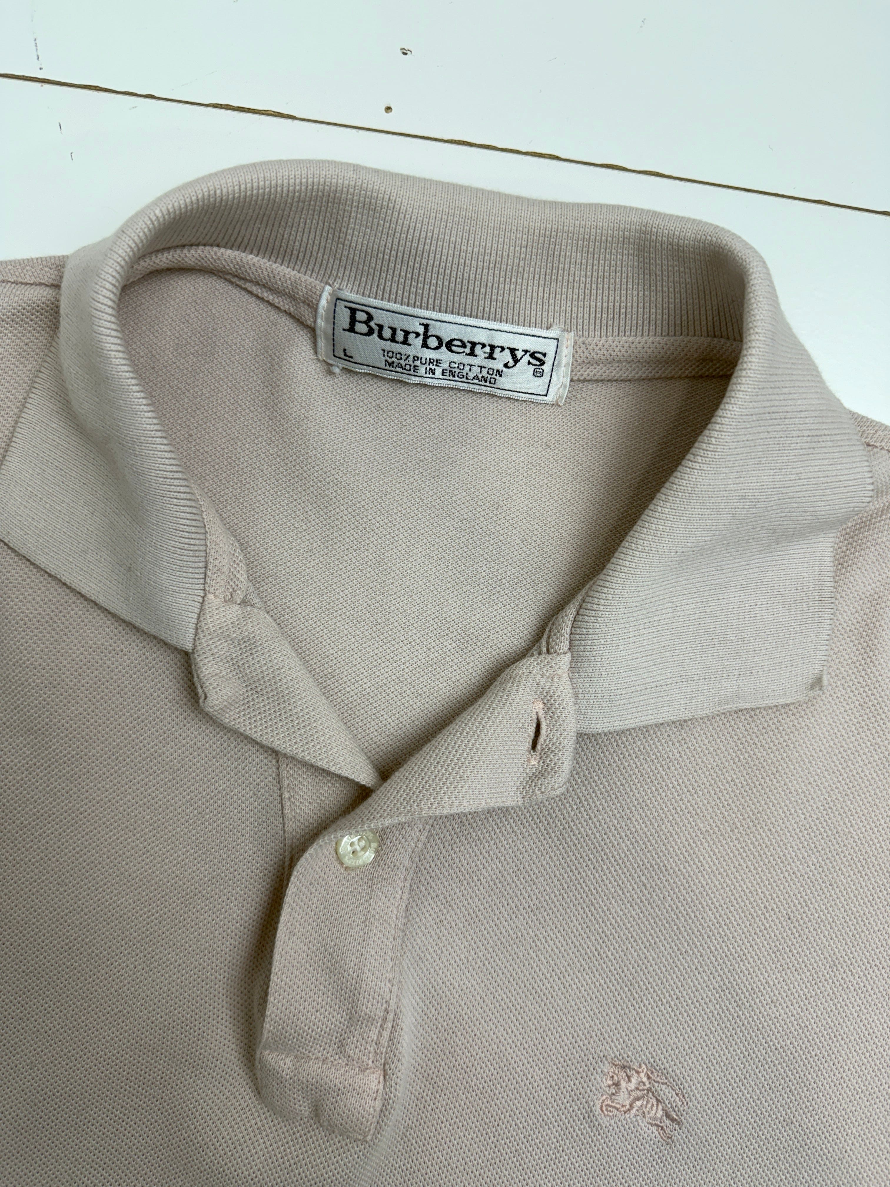 Vintage Burberry Polo Shirt Pink