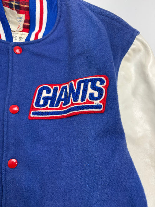 (L) Vintage New York Giants Lined Varsity Jacket Blue | Vitnage Clothing Store Canada