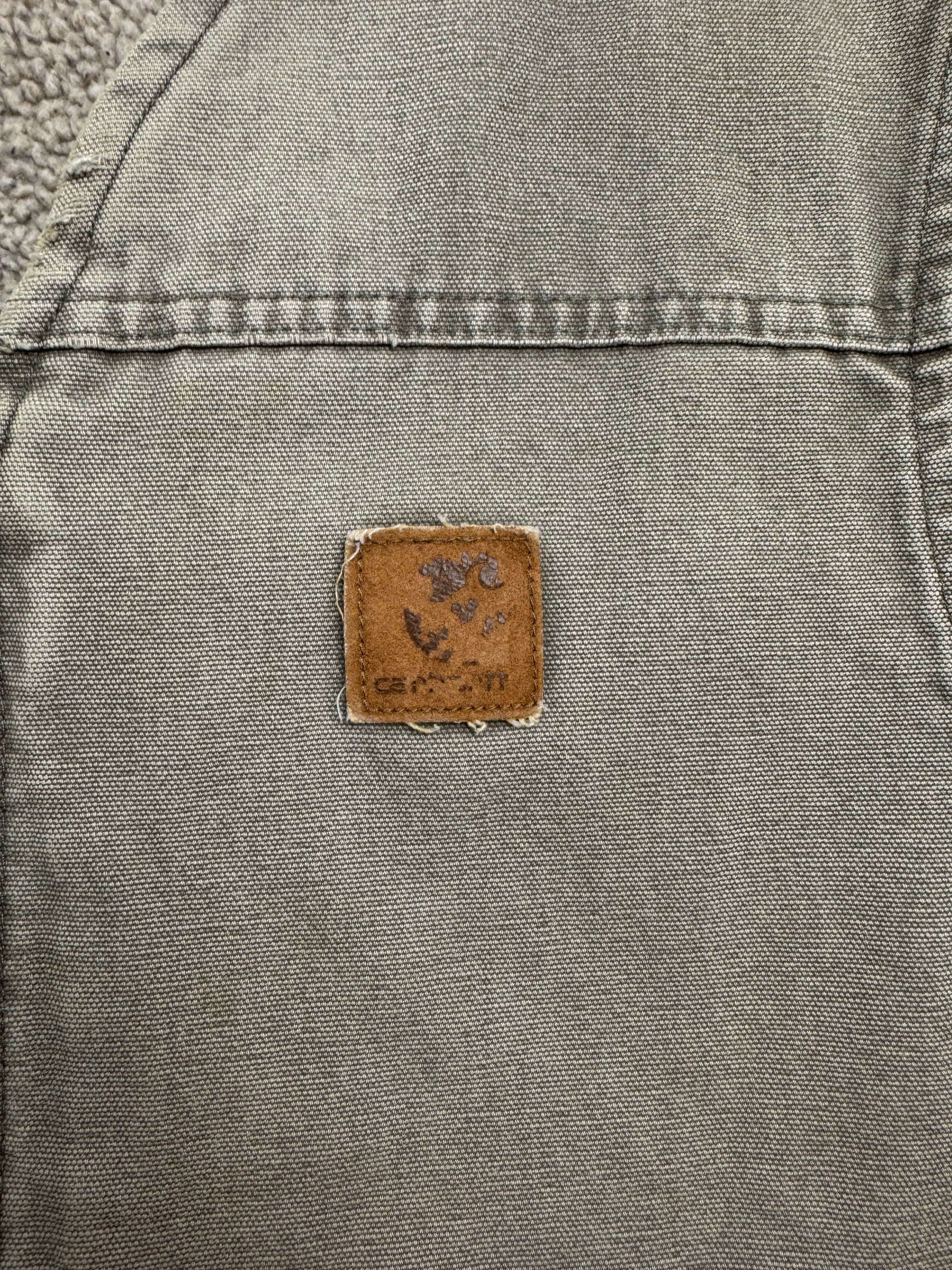 Vintage Carhartt Sherpa Lined Work Vest Beige