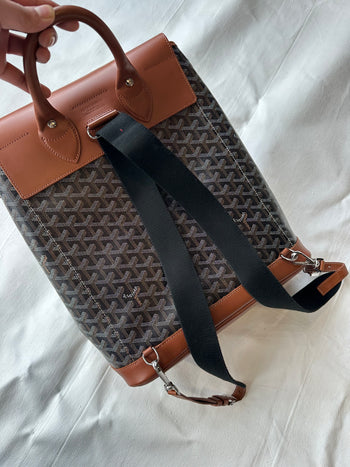 Goyard Alpin Goyardine Backpack Black/Tan