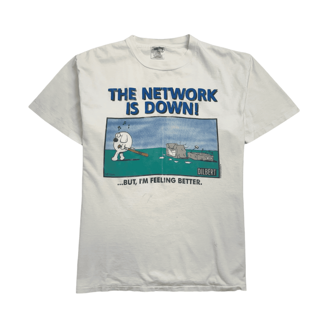 Vintage 90s Parody Cartoon Tee White