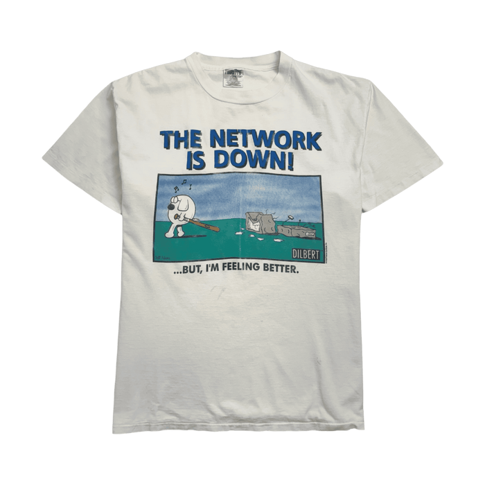 Vintage 90s Parody Cartoon Tee White | Vitnage Clothing Store Canada