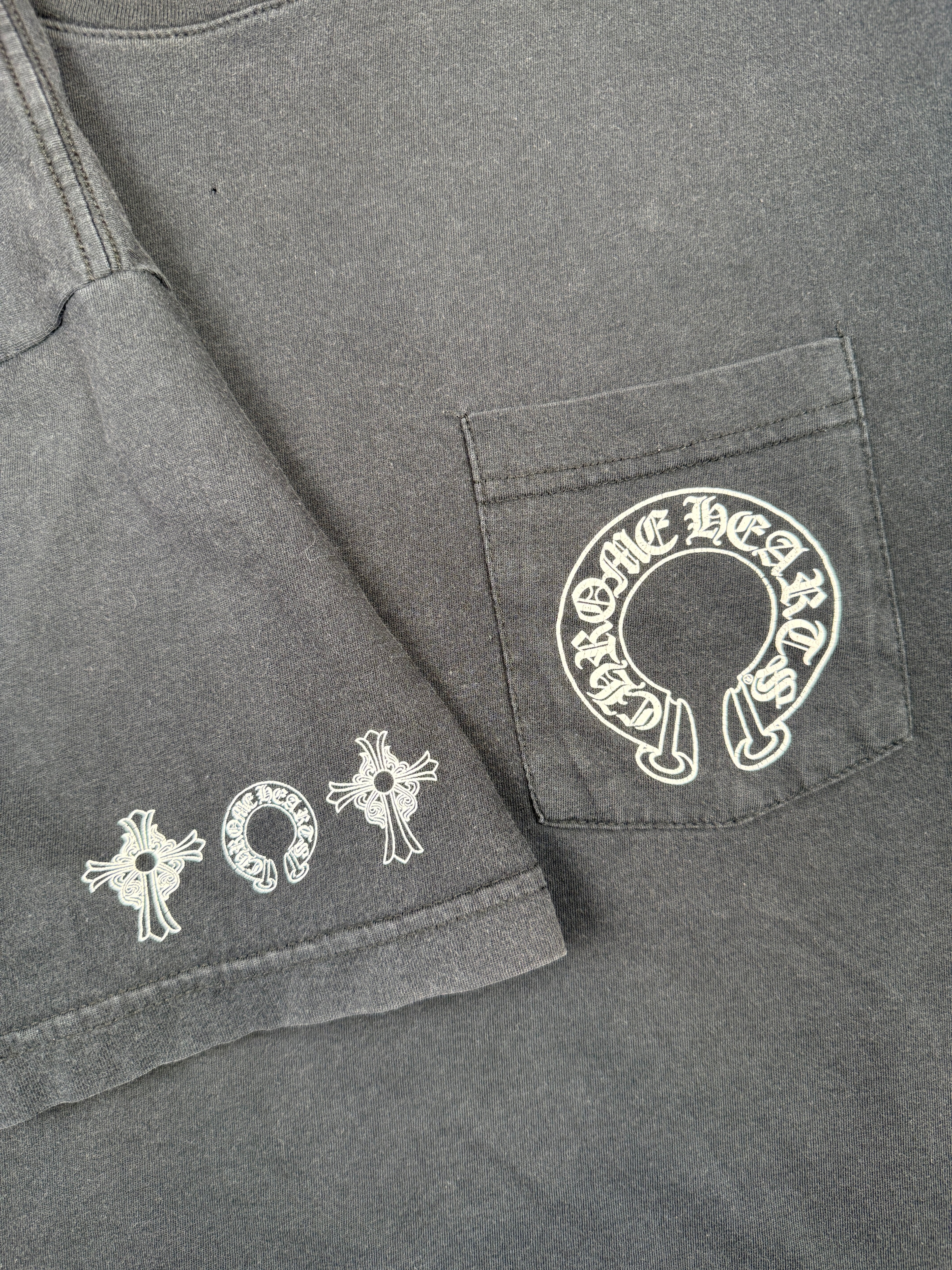 Chrome Hearts T Bar Logo Pocket Tee Black